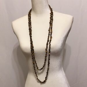 GEMS EN VOGUE TIGERS EYE STONES BEADED NECKLACE